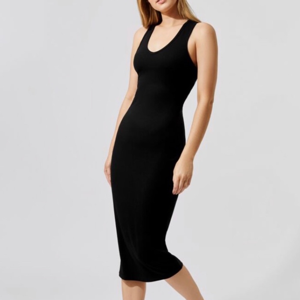 Carbon 38 Ribbed Racerback Dress